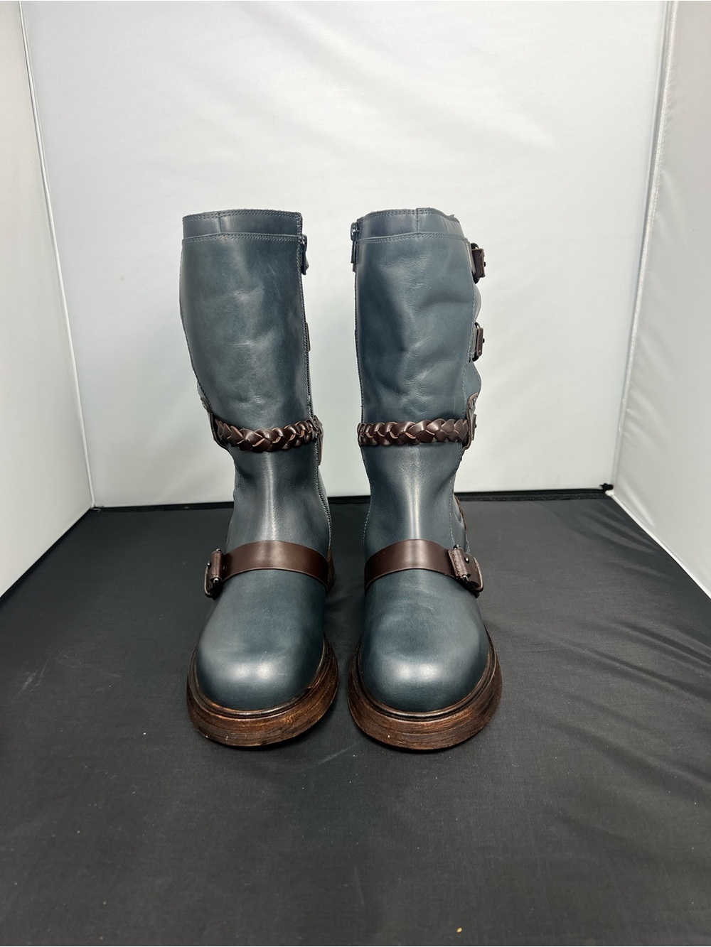 New Free People Billie Buckle Boots Size 7 MSRP: $298 Leather - Picture 5 of 7